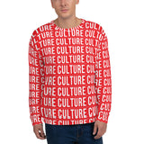 Culture Sweatshirt Red & White Unisex
